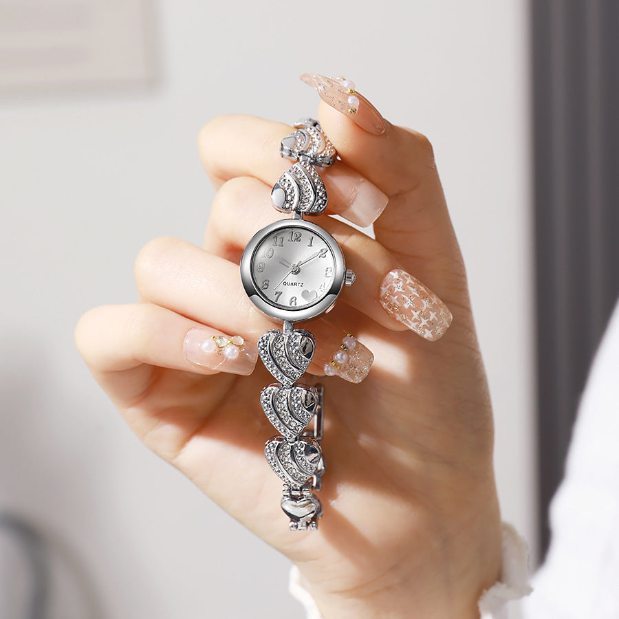 ETERNALS Heart-Shaped Bracelet Quartz Watch for Women — Silver — product image 01