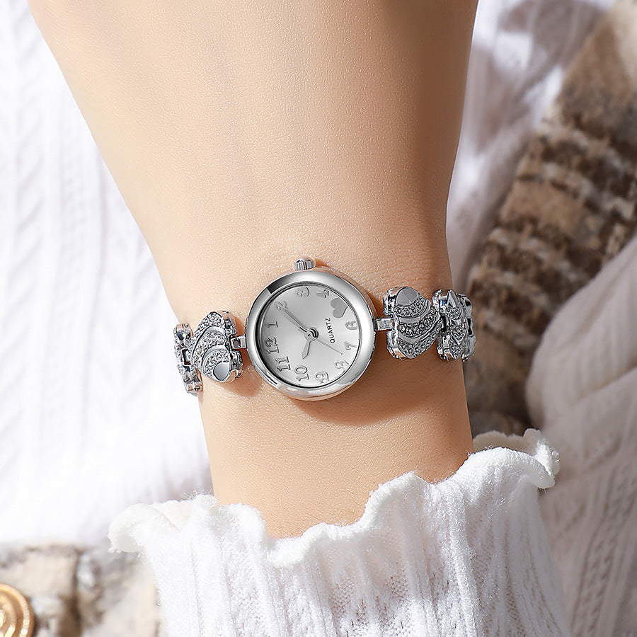 ETERNALS Heart-Shaped Bracelet Quartz Watch for Women — Silver — product image 09