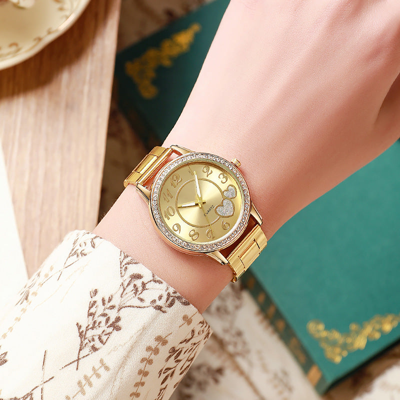ETERNALS Heart-Shaped Bracelet Quartz Watch for Women — Rose gold — product image 04