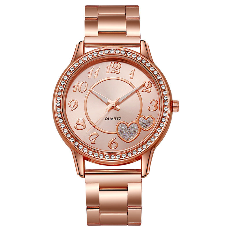 ETERNALS Heart-Shaped Bracelet Quartz Watch for Women — Rose Gold — product image 05