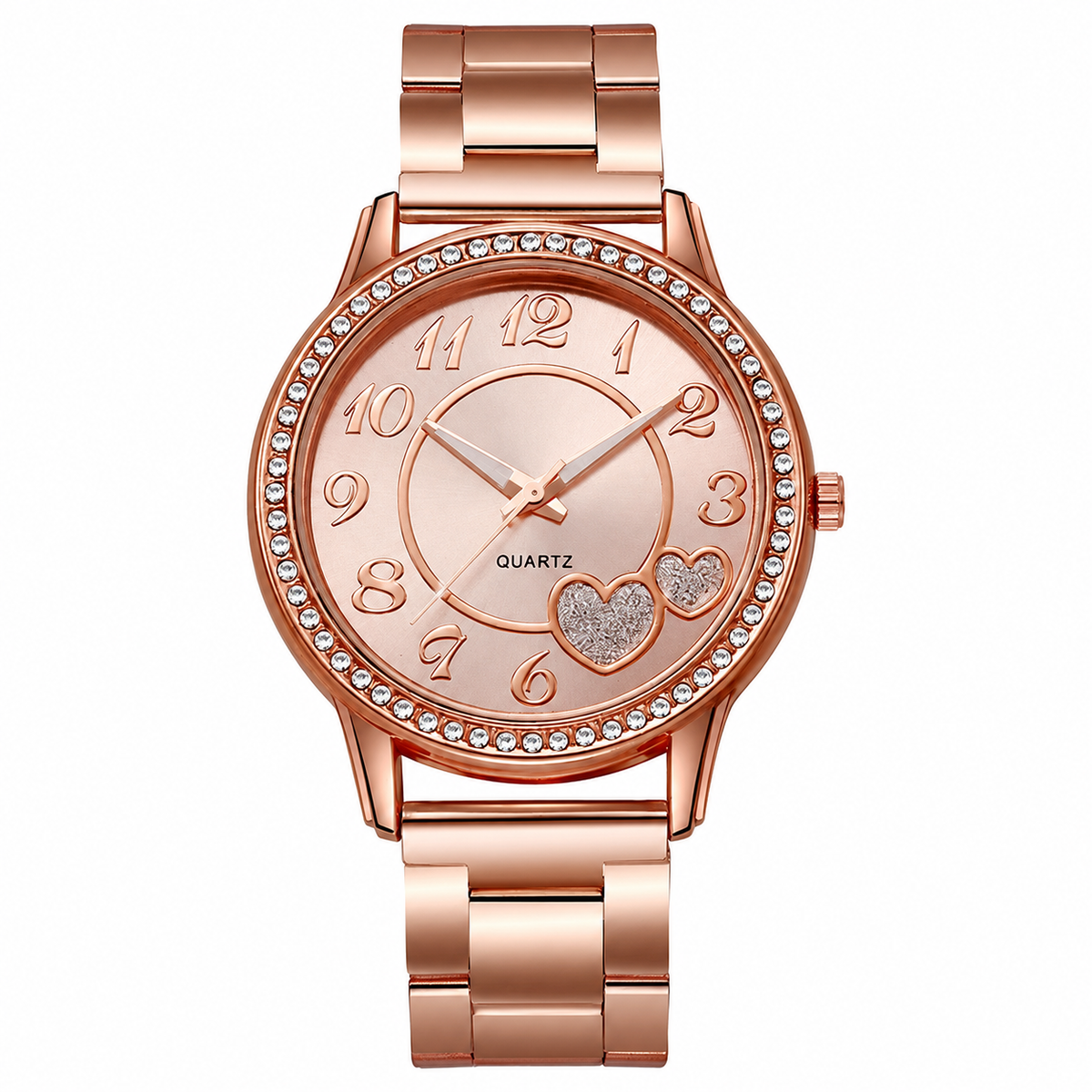 ETERNALS Heart-Shaped Bracelet Quartz Watch for Women — Rose Gold — product image 11