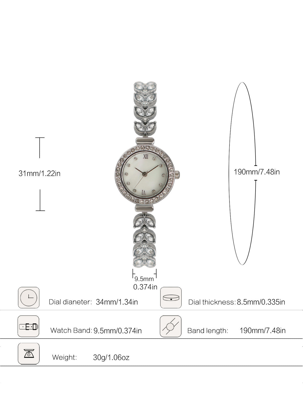 ETERNALS Minuit Épure — Mermaid-inspired decorative motif — quartz watch — product image 11