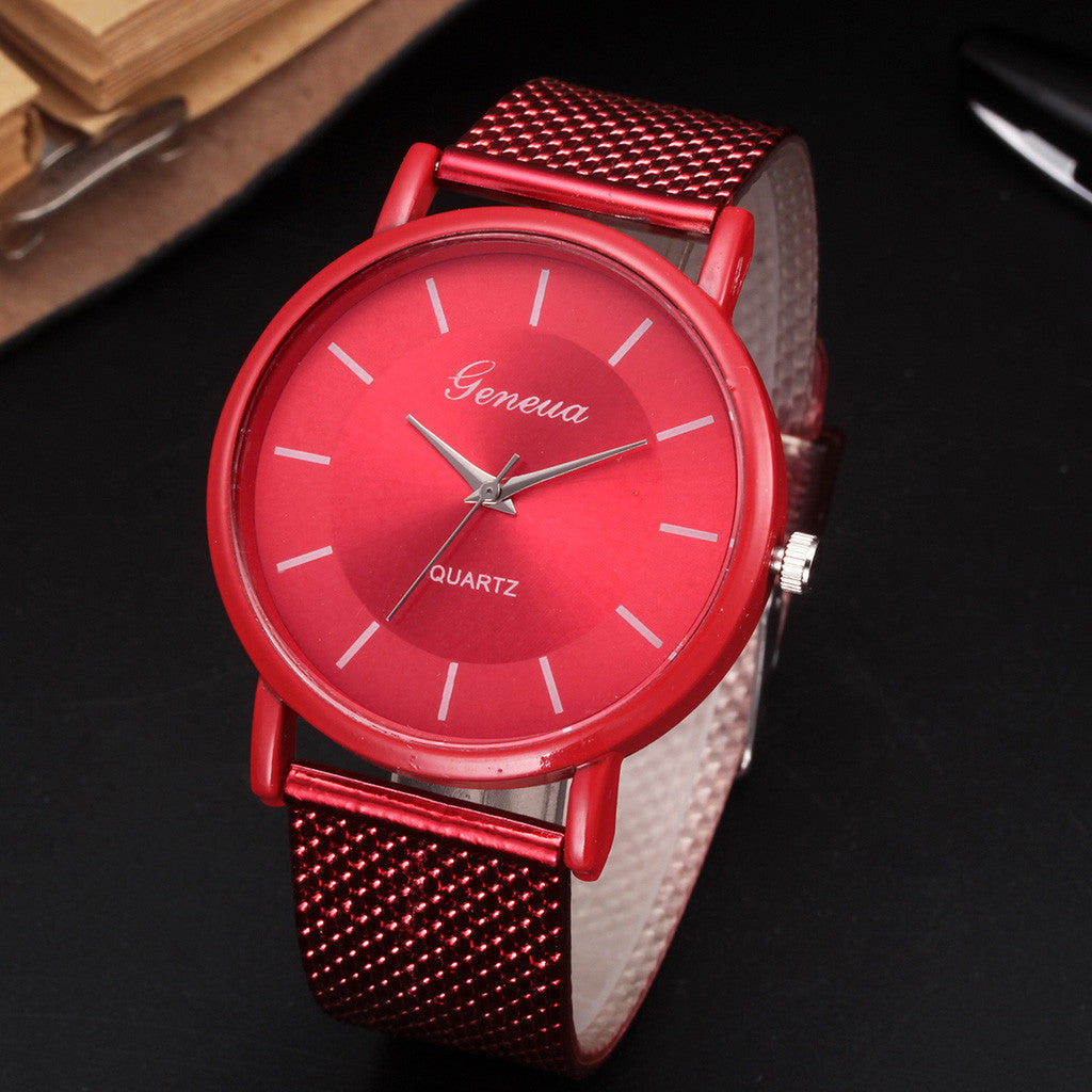 ETERNALS Mesh Bracelet Quartz Watch for Women — Red — product image 02