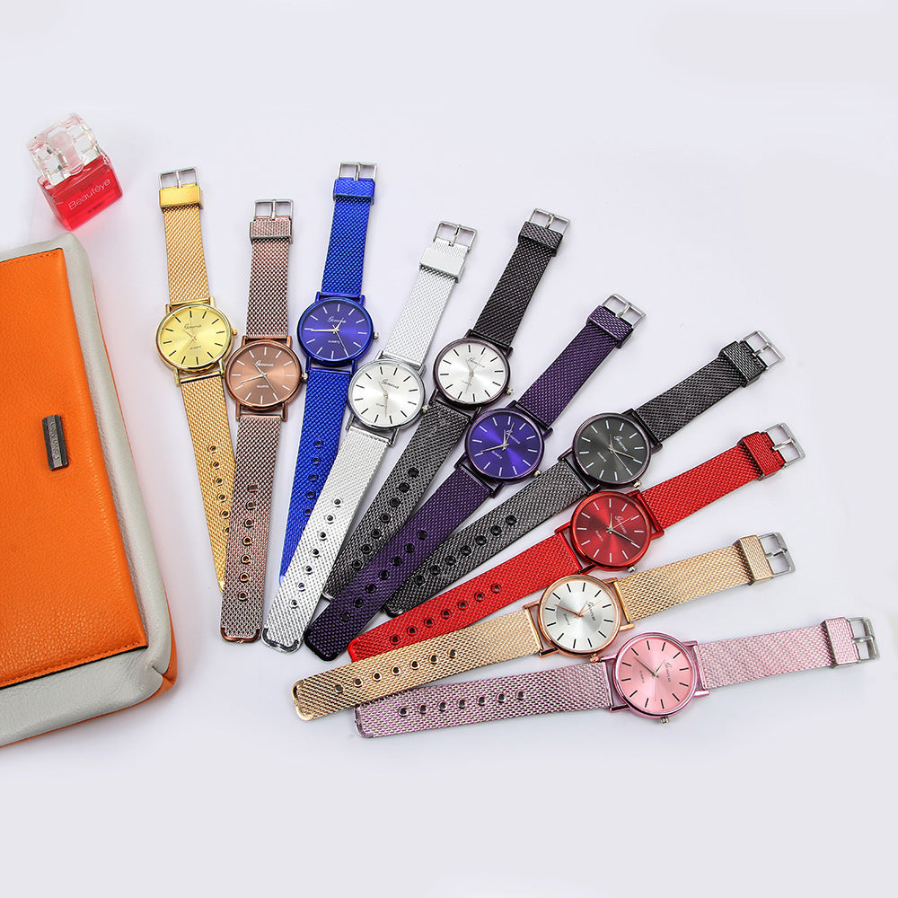 ETERNALS Mesh Bracelet Quartz Watch for Women — Red — product image 04