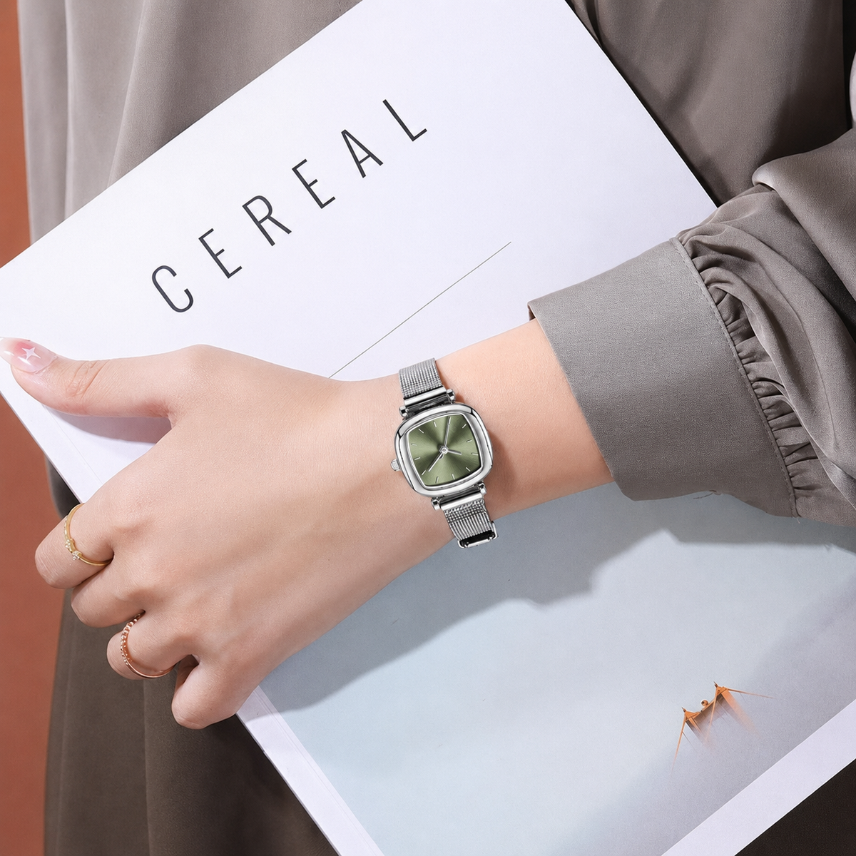 ETERNALS Mesh Bracelet Quartz Watch for Women — White — product image 17