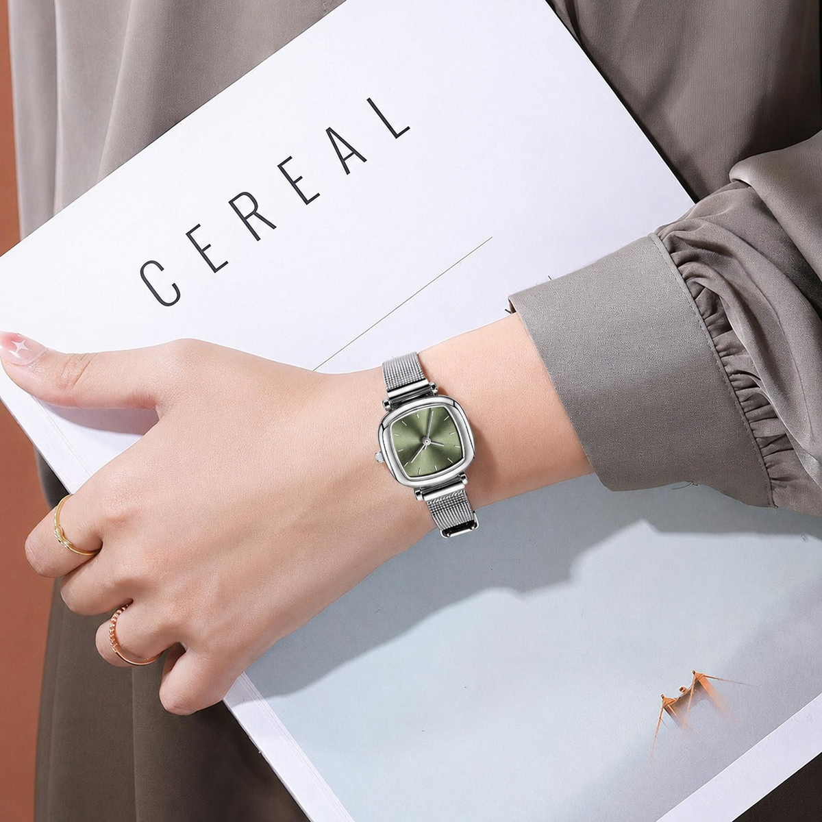 ETERNALS Mesh Bracelet Quartz Watch for Women — White — product image 19