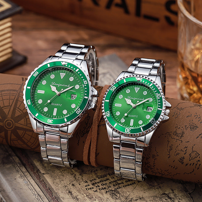ETERNALS Metal Bracelet Quartz Watch for Unisex — Women's green + box — product image 02