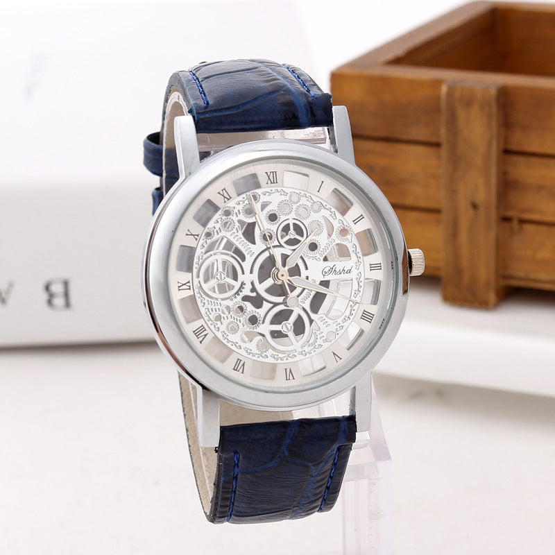 ETERNALS Open-Design Quartz Watch for Men — Gold Disc Black Strap — product image 06