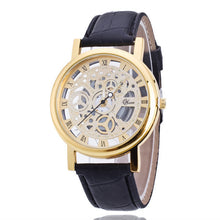 ETERNALS Open-Design Quartz Watch for Men — Gold Disc Black Strap — product image 09