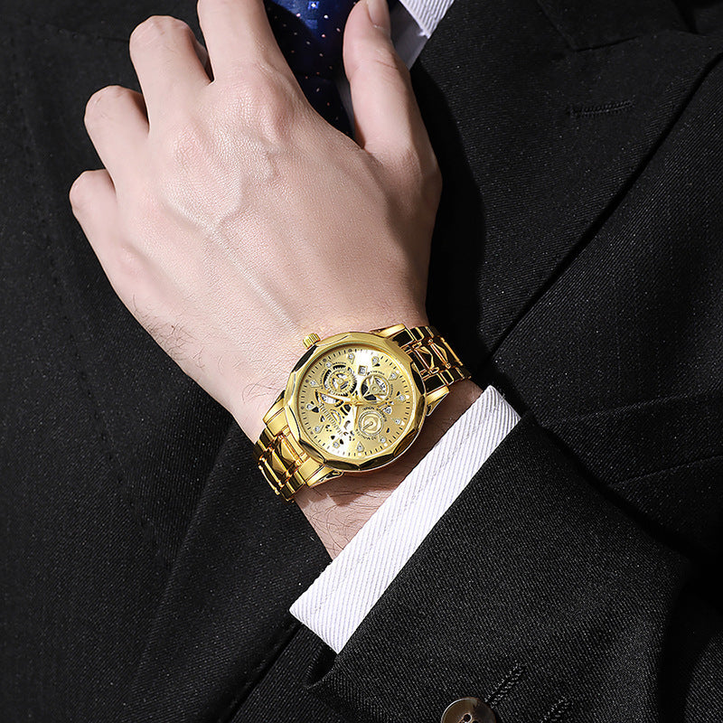 ETERNALS Open-Design Quartz Watch for Men — Gold — product image 01