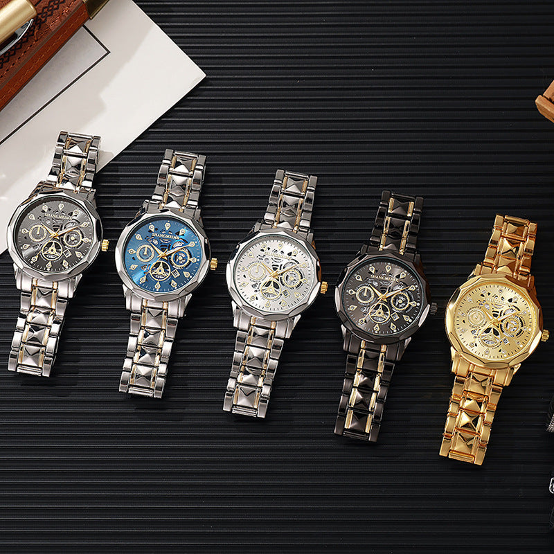 ETERNALS Open-Design Quartz Watch for Men — Gold — product image 06