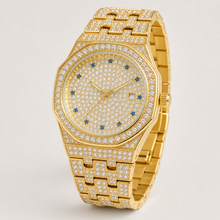 Men’s Faceted-Bezel Colour-Accent Quartz Watch — product photo 09
