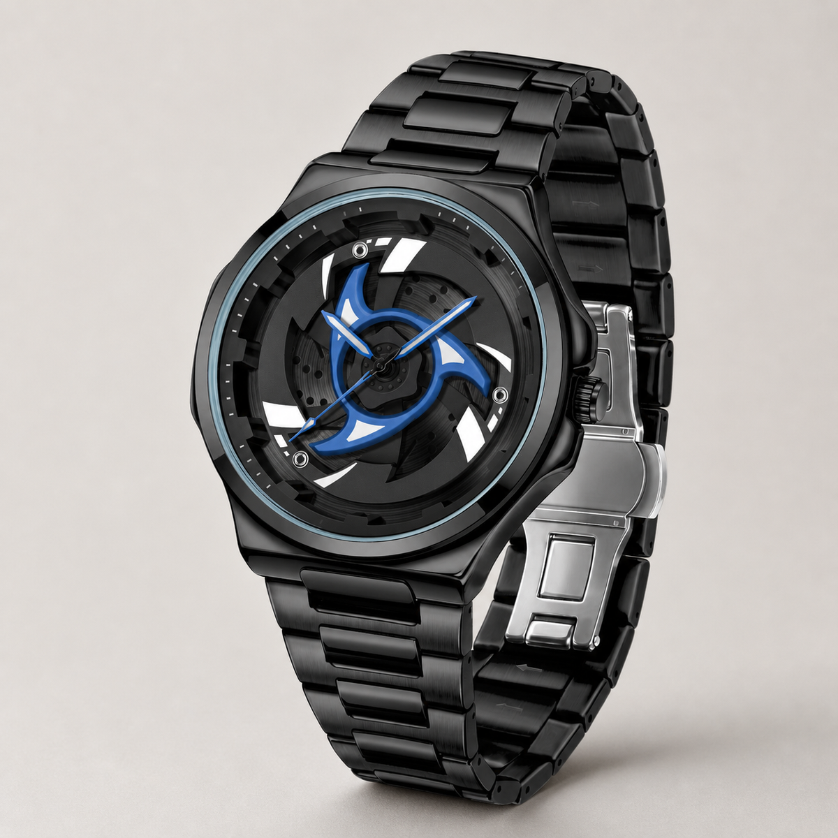 Men’s Spiral-Turbine Dial Quartz Watch — product photo 10