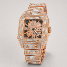 Men’s Open-Pattern Tonneau Quartz Watch — Rose Gold, product photo 06