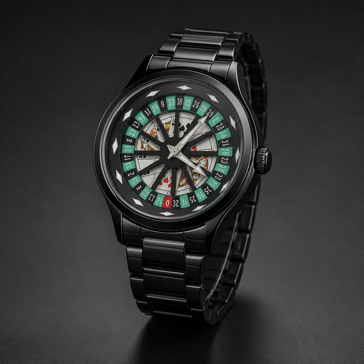 Men’s Angular Roulette-Dial Quartz Watch — product photo 02