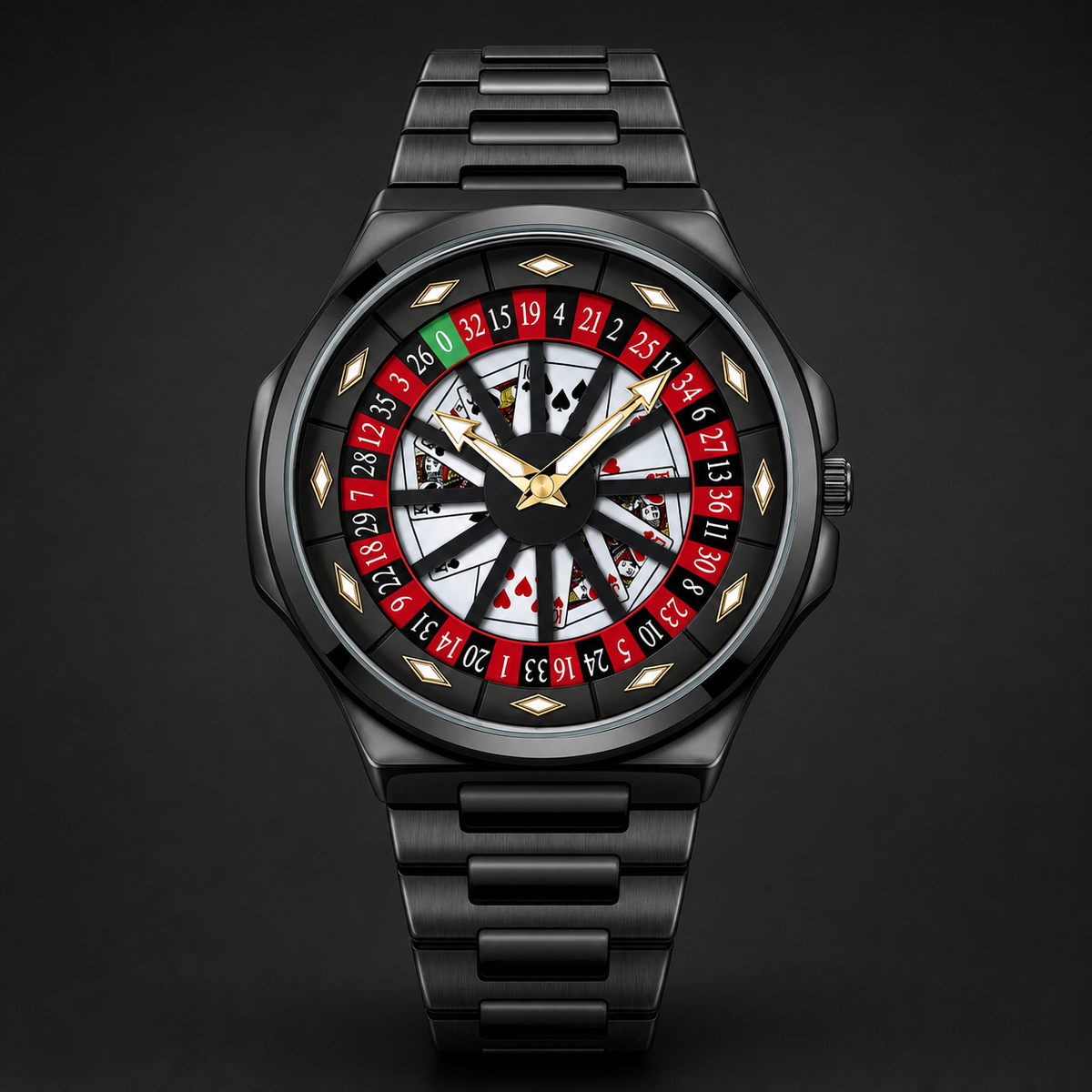Men’s Angular Roulette-Dial Quartz Watch — product photo 06