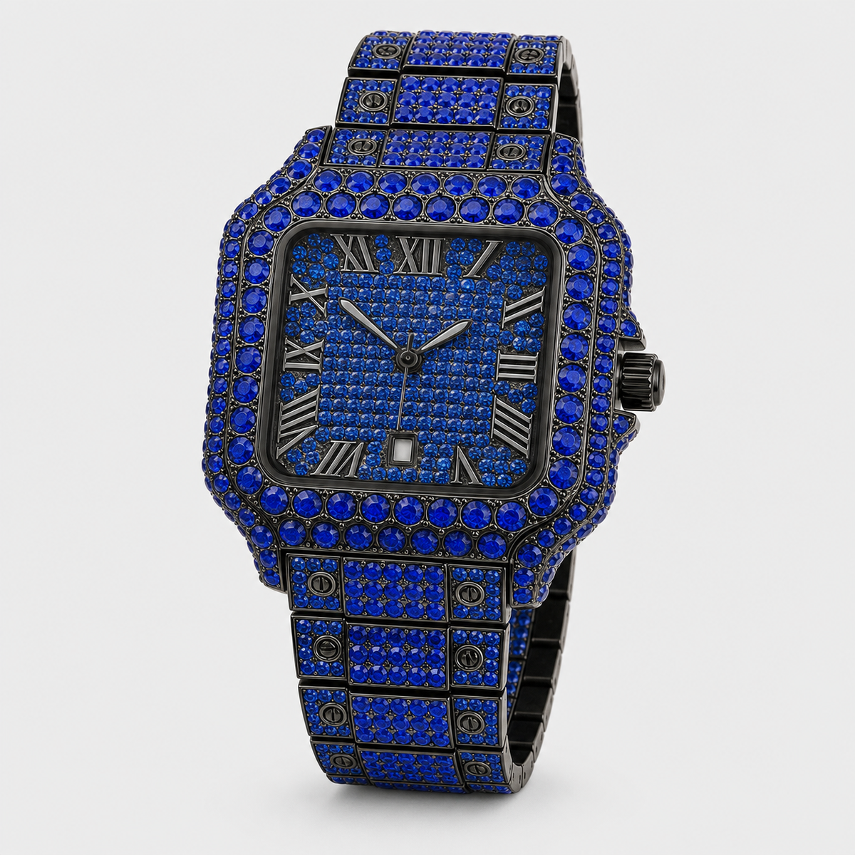 Men’s Full-Grid Roman Cushion Quartz Watch — product photo 01