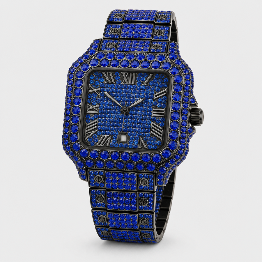 Men’s Full-Grid Roman Cushion Quartz Watch — product photo 01