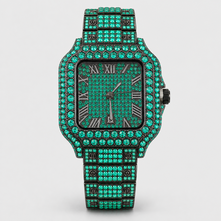 Men’s Full-Grid Roman Cushion Quartz Watch — product photo 03