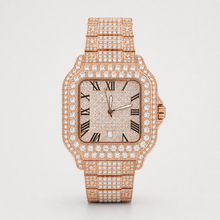 Men’s Full-Grid Roman Cushion Quartz Watch — Rose Gold, product photo 04