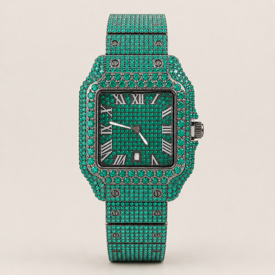 Men’s Monochrome Roman Halo Quartz Watch — Green, product photo 02