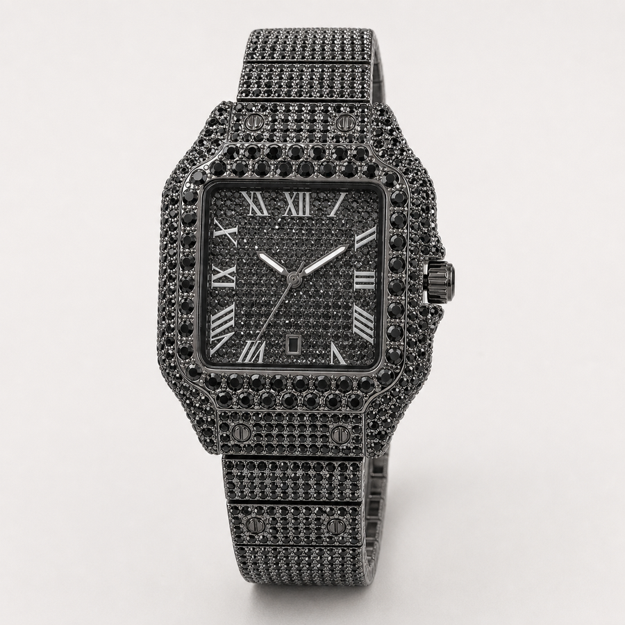 Men’s Monochrome Roman Halo Quartz Watch — Black, product photo 03