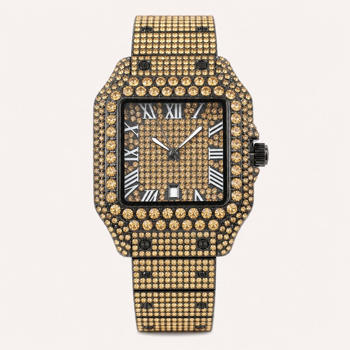 Men’s Broad-Halo Roman Cushion Quartz Watch — product photo 06