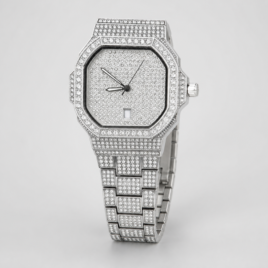 Men’s Geometric-Link Square Quartz Watch — product photo 04