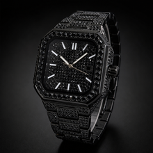 Men’s Geometric-Link Square Quartz Watch — Black, product photo 06