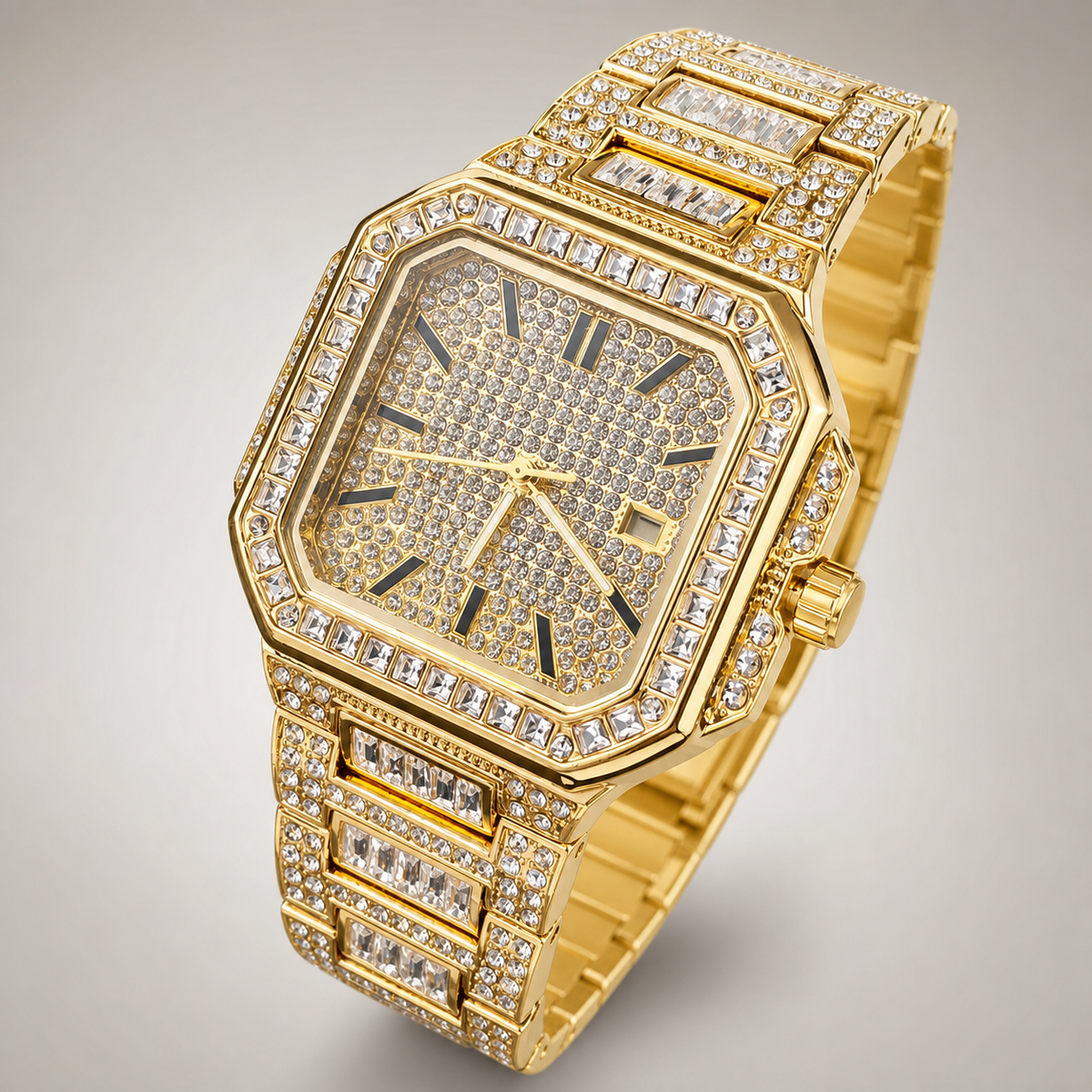 Men’s Geometric-Link Square Quartz Watch — product photo 07