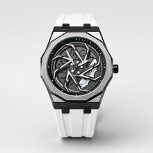 Men’s Colour-Strap Swirl-Dial Octagonal Quartz Watch — product photo 02