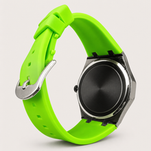 Men’s Colour-Strap Swirl-Dial Octagonal Quartz Watch — product photo 09