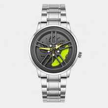 Men’s Colour-Sector Turbine-Dial Quartz Watch — Green, product photo 07