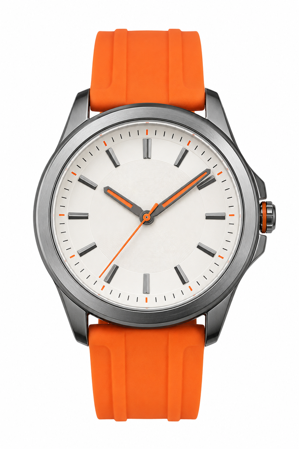 ETERNALS silicone strap quartz watch for men — orange variant