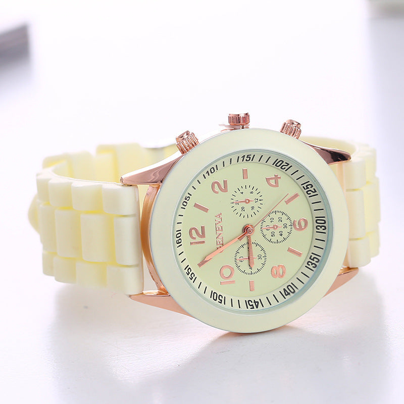 ETERNALS Silicone Strap Quartz Watch for Women — White — product image 04