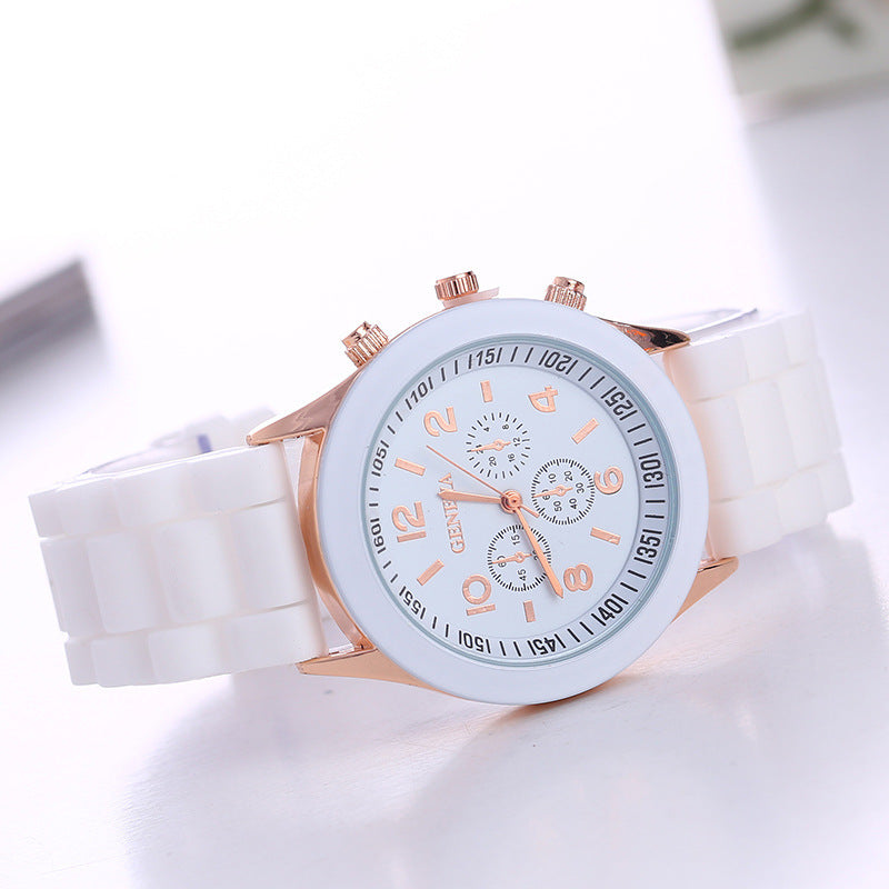 ETERNALS Silicone Strap Quartz Watch for Women — White — product image 06