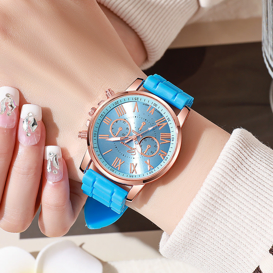 ETERNALS Silicone Strap Quartz Watch for Women — White — product image 01