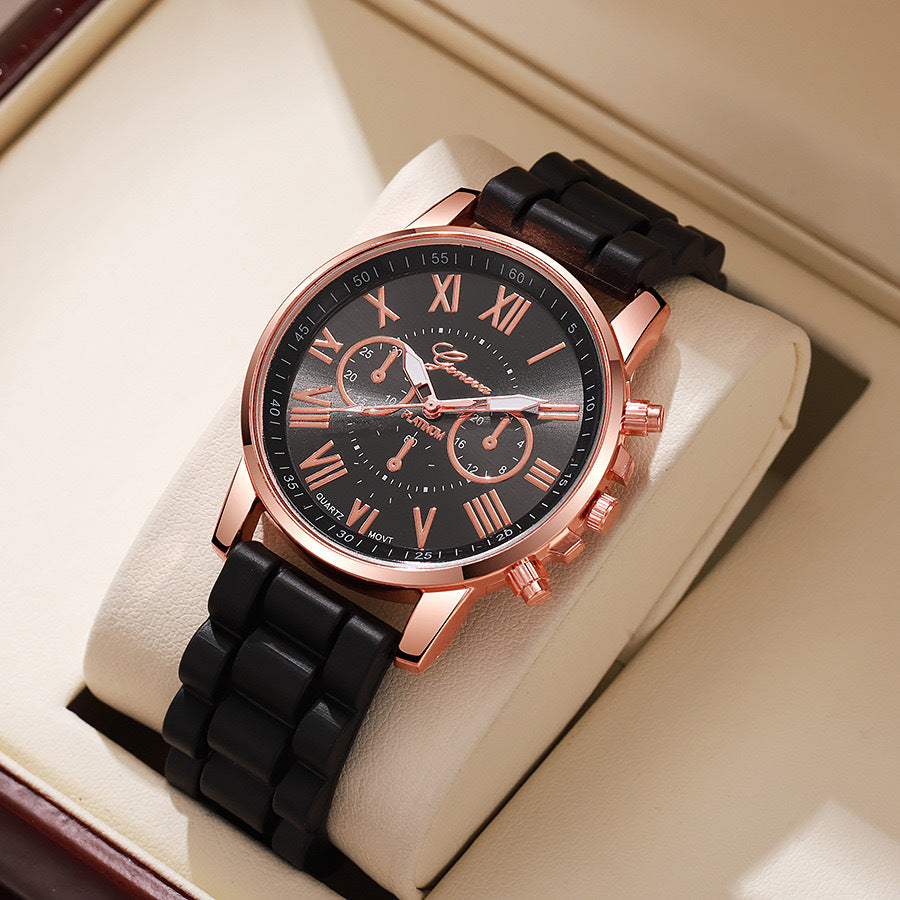 ETERNALS Silicone Strap Quartz Watch for Women — White — product image 03