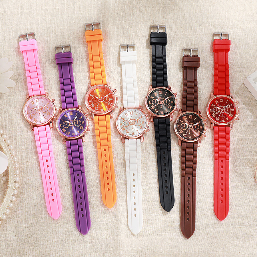 ETERNALS Silicone Strap Quartz Watch for Women — White — product image 04
