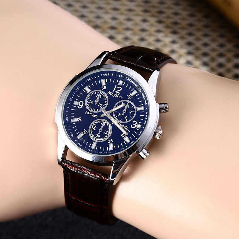 ETERNALS Sport Quartz Watch for Men — White plate with black belt — product image 01