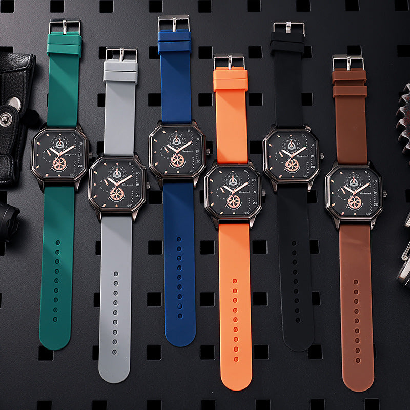 ETERNALS Square-Case Quartz Watch for Men — Black — product image 02