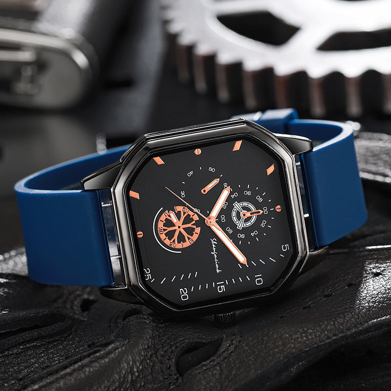 ETERNALS Square-Case Quartz Watch for Men — Black — product image 03