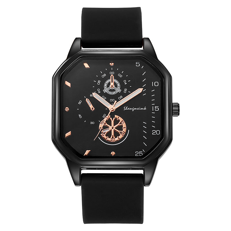 ETERNALS Square-Case Quartz Watch for Men — Black — product image 06