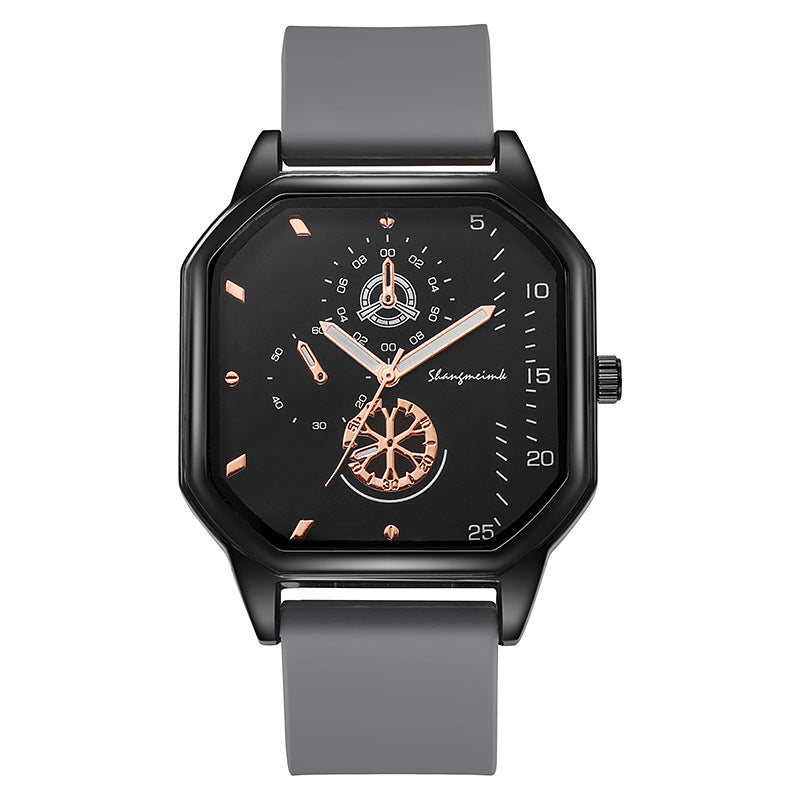 ETERNALS Square-Case Quartz Watch for Men — Black — product image 08