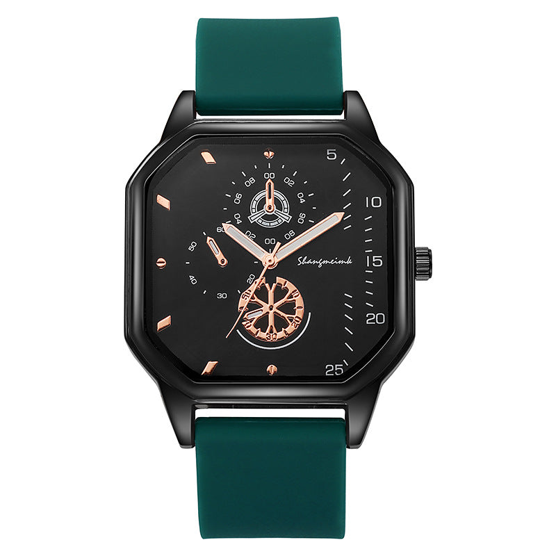 ETERNALS Square-Case Quartz Watch for Men — Black — product image 09
