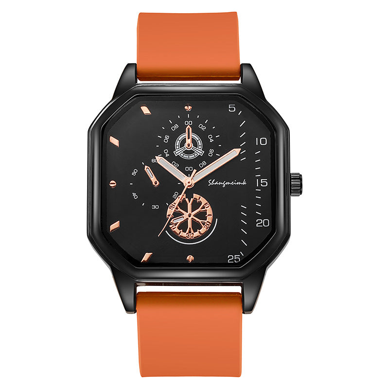 ETERNALS Square-Case Quartz Watch for Men — Black — product image 10