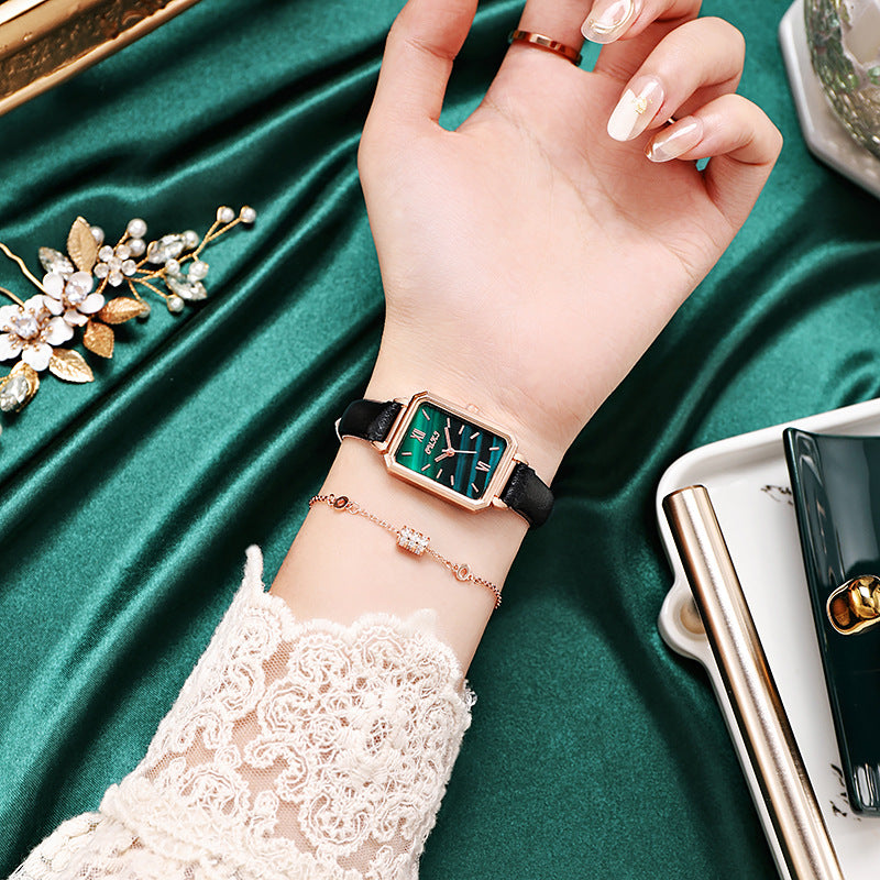 ETERNALS Square-Case Quartz Watch for Women — White — product image 04