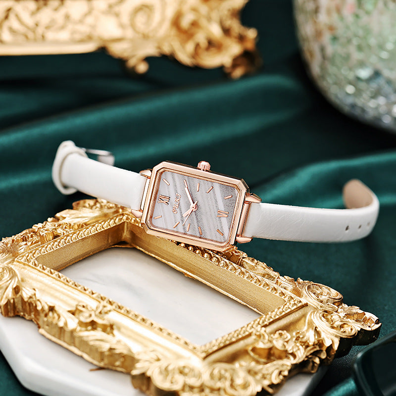 ETERNALS Square-Case Quartz Watch for Women — White — product image 08