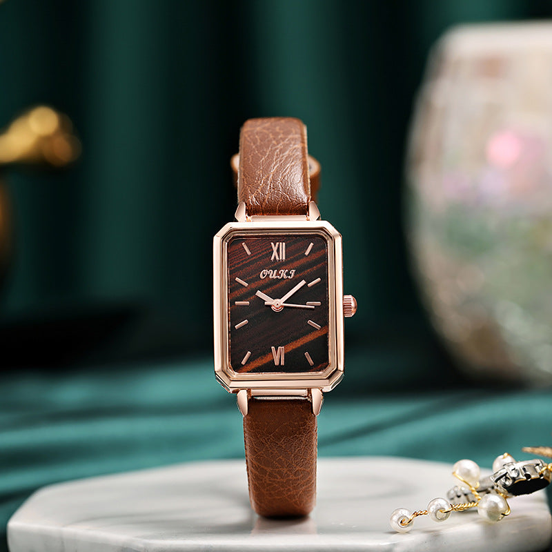 ETERNALS Square-Case Quartz Watch for Women — White — product image 09