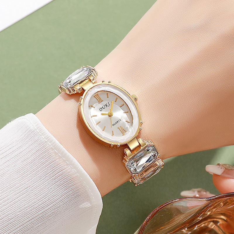 ETERNALS Stone-Detail Quartz Watch for Women — green — product image 02